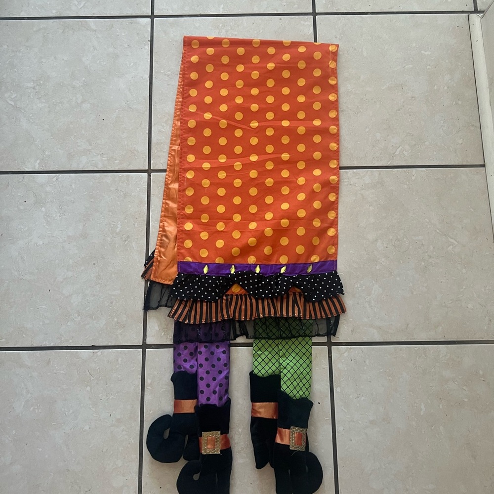 Pier 1 Halloween Witch Legs table runner